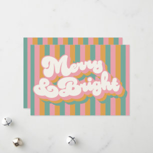 Merry & Bright farbenfroh Retro Weihnachten Non-Fo