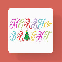 Merry & Bright farbenfrohe Weihnachtsbaume Festiva