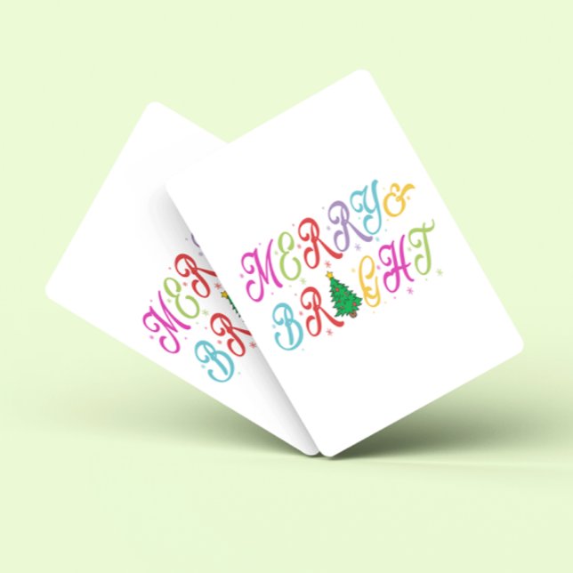 Merry & Bright farbenfrohe Weihnachtsbaume Festiva Spielkarten (Von Creator hochgeladen)