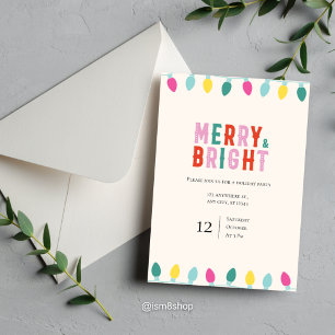 "Merry & Bright" Feierabend in spielerischer und f Einladung