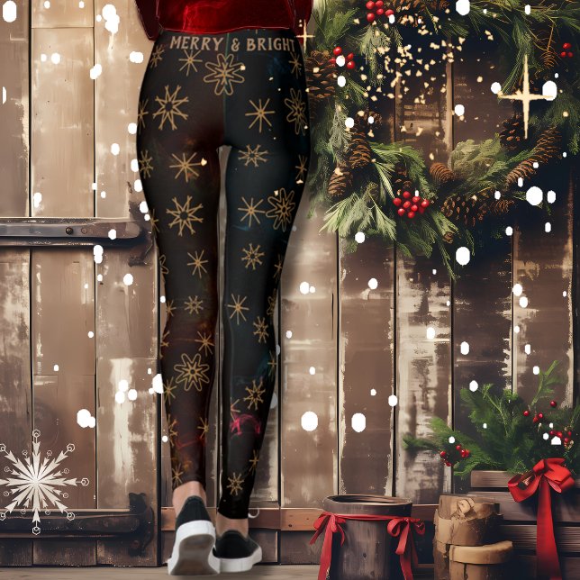 Merry & Bright Festivals Black Leggings (Merry & Bright Festive Black Leggings)