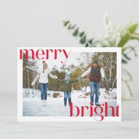 Merry Bright Festive Red Typografy Fun Zwei Foto