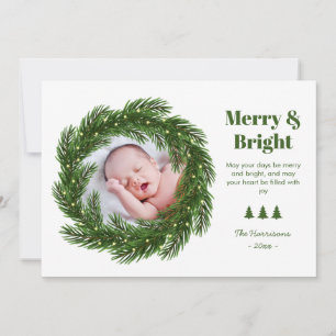 Merry & Bright Fir Tree Circle Foto Weihnachten