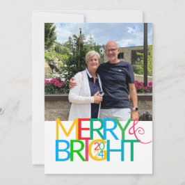 Merry & Bright Flat Christmas Card Feiertagskarte