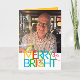 Merry & Bright Foto Ferienkarte Feiertagskarte