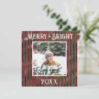 Merry & Bright Foto Red Green Metallic