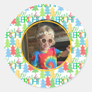 Merry & Bright Foto Sticker