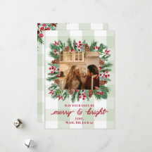 Merry & Bright Foto Weihnachtskarte