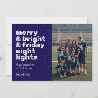 Merry & Bright & Friday Night Lights Photo Card Einladung