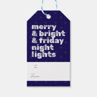 Merry & Bright & Friday Night Lights Tag Geschenkanhänger