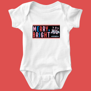 Merry & Bright, Frohe Weihnachten Baby Strampler