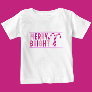 Merry & Bright, Frohe Weihnachten Baby T-shirt