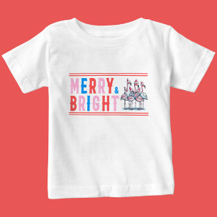 Merry & Bright, Frohe Weihnachten Baby T-shirt