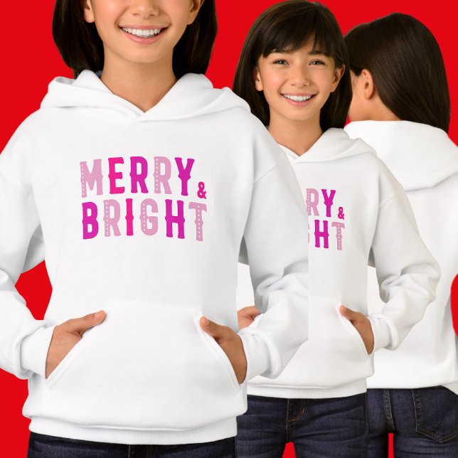 Merry & Bright, Frohe Weihnachten Hoodie (Von Creator hochgeladen)