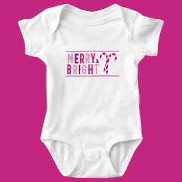Merry & Bright, Frohe Weihnachts Baby Bodysuit Strampler