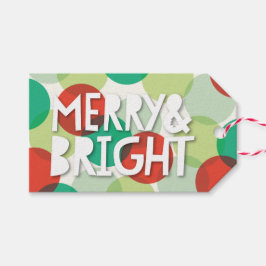 Merry & Bright Fun farbenfroh Confetti Dots Holida Geschenkanhänger