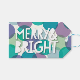 Merry & Bright Fun farbenfroh Confetti Dots Holida Geschenkanhänger