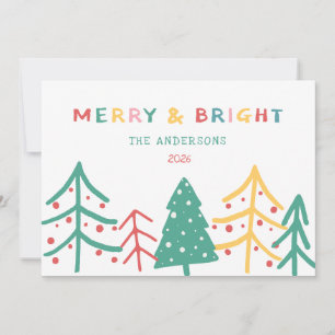 Merry & Bright Fun Pine Stilvolle Weihnachtskarten Karte