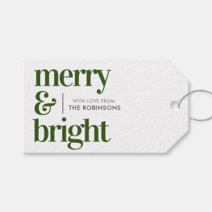 Merry & Bright Geschenketags Geschenkanhänger