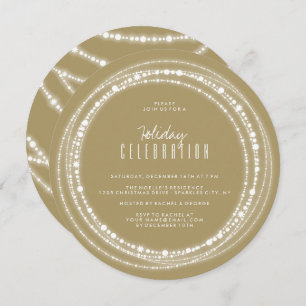 Merry & Bright Glitzern Chic Feier einladen Einladung
