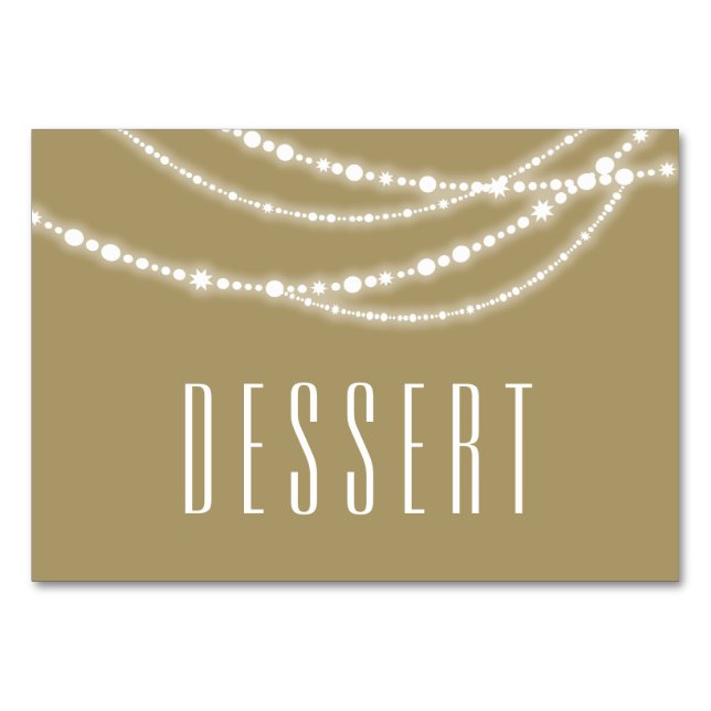 Merry & Bright Glitzern Holiday Table Food-Zeichen Tischnummer (Vorderseite)