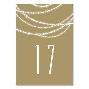 Merry & Bright Glitzern Holiday Tischnummer Card