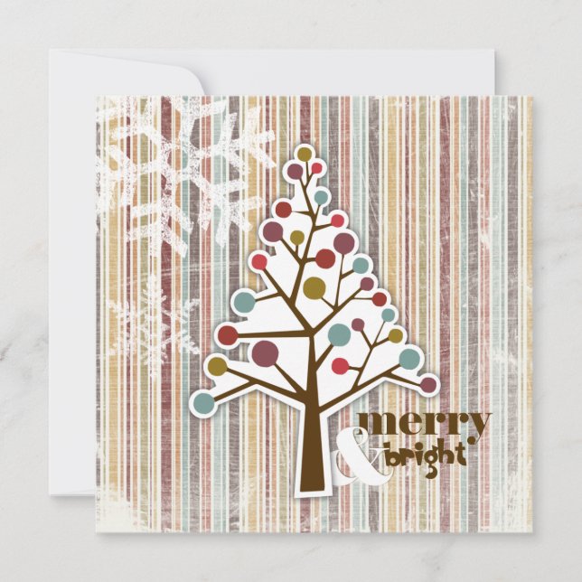 Merry & Bright Holiday Einladungen (Vorderseite)