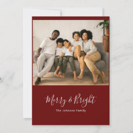 Merry & Bright Holiday Weihnachtskarte Feiertagskarte