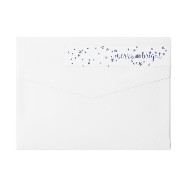 Merry & Bright Holiday Wraparound Address Label (Rückseite)