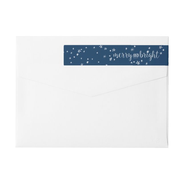 Merry & Bright Holiday Wraparound Address Label (Rückseite)