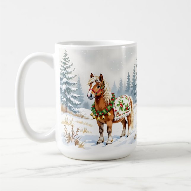 Merry & Bright, Holly Jolly Shetland Pony Christma Kaffeetasse (Links)