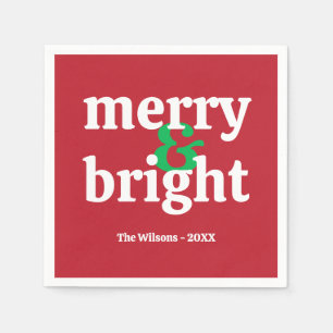 "Merry & Bright" - individuelles Weihnachtsbuch Na Serviette