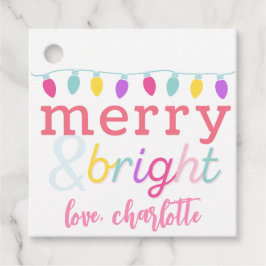 Merry & Bright Kids Weihnachtsbeleuchtung Gefallen Geschenkanhänger