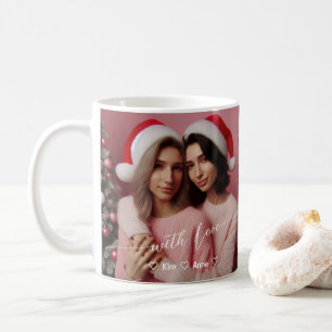 Merry & Bright Lesbian Retro Rosa   Benutzerdefini Kaffeetasse
