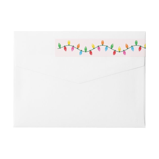 Merry & Bright Lights Weihnachtsanschrift Label (Rückseite)