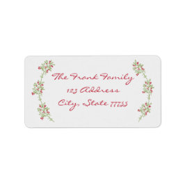 Merry & Bright Mistletoe Weihnachtsadresse Label Adressaufkleber