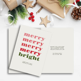 Merry & Bright Modern Minimal Grün Weihnachten