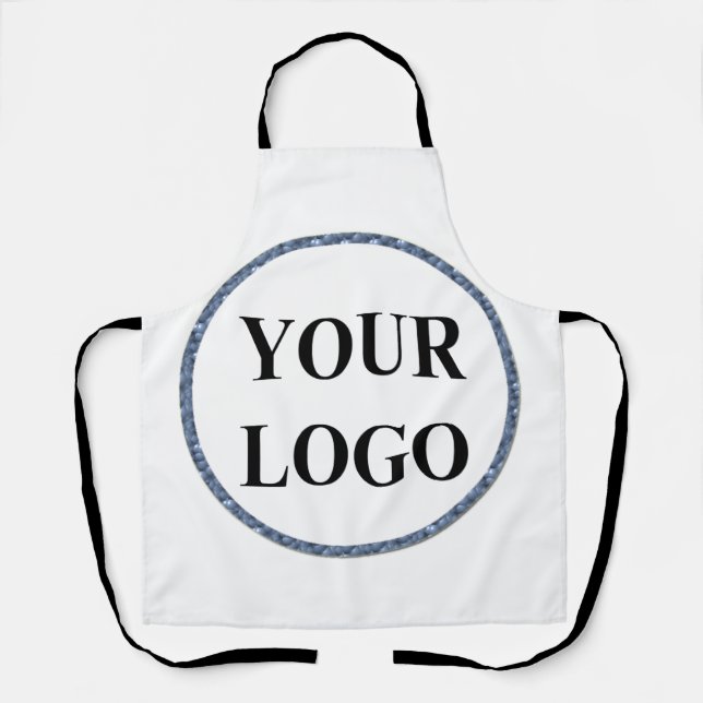 Merry Bright Modern Niedliches Weihnachtslogo Schürze (Vorderseite)