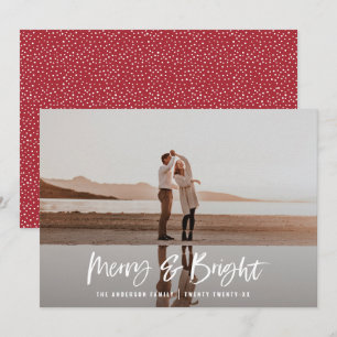 Merry & Bright moderne, minimalistische Weihnachte Feiertagskarte