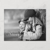 Merry & Bright Moderne Schrift und Foto