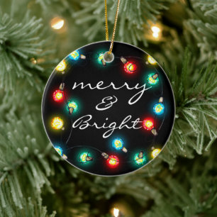 Merry & Bright Ornament - Weihnachtsbeleuchtung De