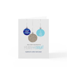 Merry & Bright Ornaments Urlaubskarte
