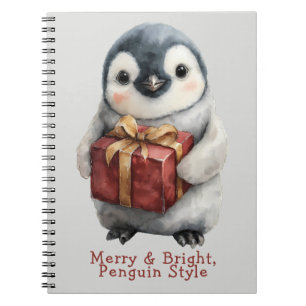 Merry & Bright Penguin Weihnachten Notizblock