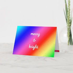 Merry & Bright Rainbow Colors Urlaubskarte Karte