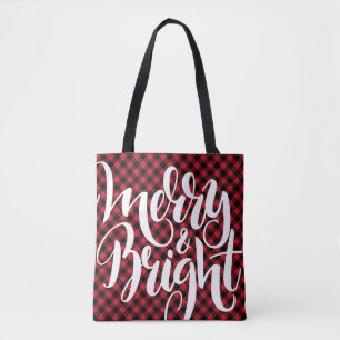 Merry Bright Red Black Buffalo Kariert Tartan Xmas
