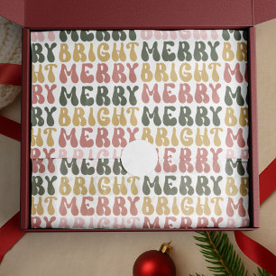 Merry & Bright Retro 80er Nostalgia Trendy Seidenpapier