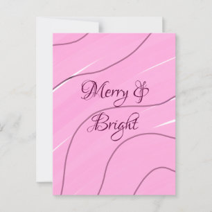 Merry & Bright rosa, lockig doodle Design mädchenh Postkarte