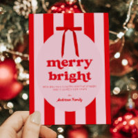 Merry & Bright Rosa Streifen