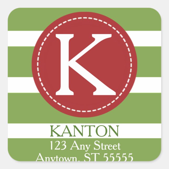 Merry & Bright Rücksendeadresse Quadratischer Aufkleber (Vorderseite)