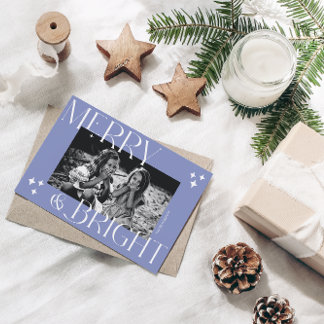 Merry & Bright simple & elegantes Weihnachtsfest F Feiertagskarte